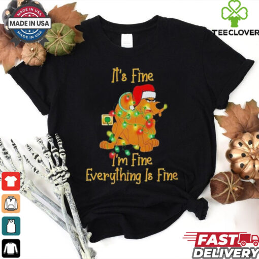 Official Scooby Doo It’s Fine, I’m Fine, Everything Is Fine Christmas light Sweatshirt