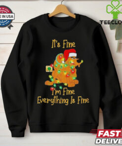 Official Scooby Doo It’s Fine, I’m Fine, Everything Is Fine Christmas light Sweatshirt