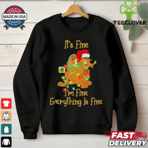 Official Scooby Doo It’s Fine, I’m Fine, Everything Is Fine Christmas light Sweatshirt