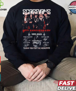 Official Scorpions Coming 60th Anniversary 1965 2025 Thank You For The Memories T Shirt