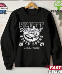 Official Scott Eagles Volleyball 2024 State Bound 37th District Back To Back 10th Regional Champions t shirt 2 Official Scott Eagles Volleyball 2024 State Bound 37th District Back To Back 10th Regional Champions t shirt