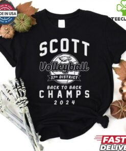 Official Scott Eagles Volleyball Back to Back Champs 2024 37th District t shirt