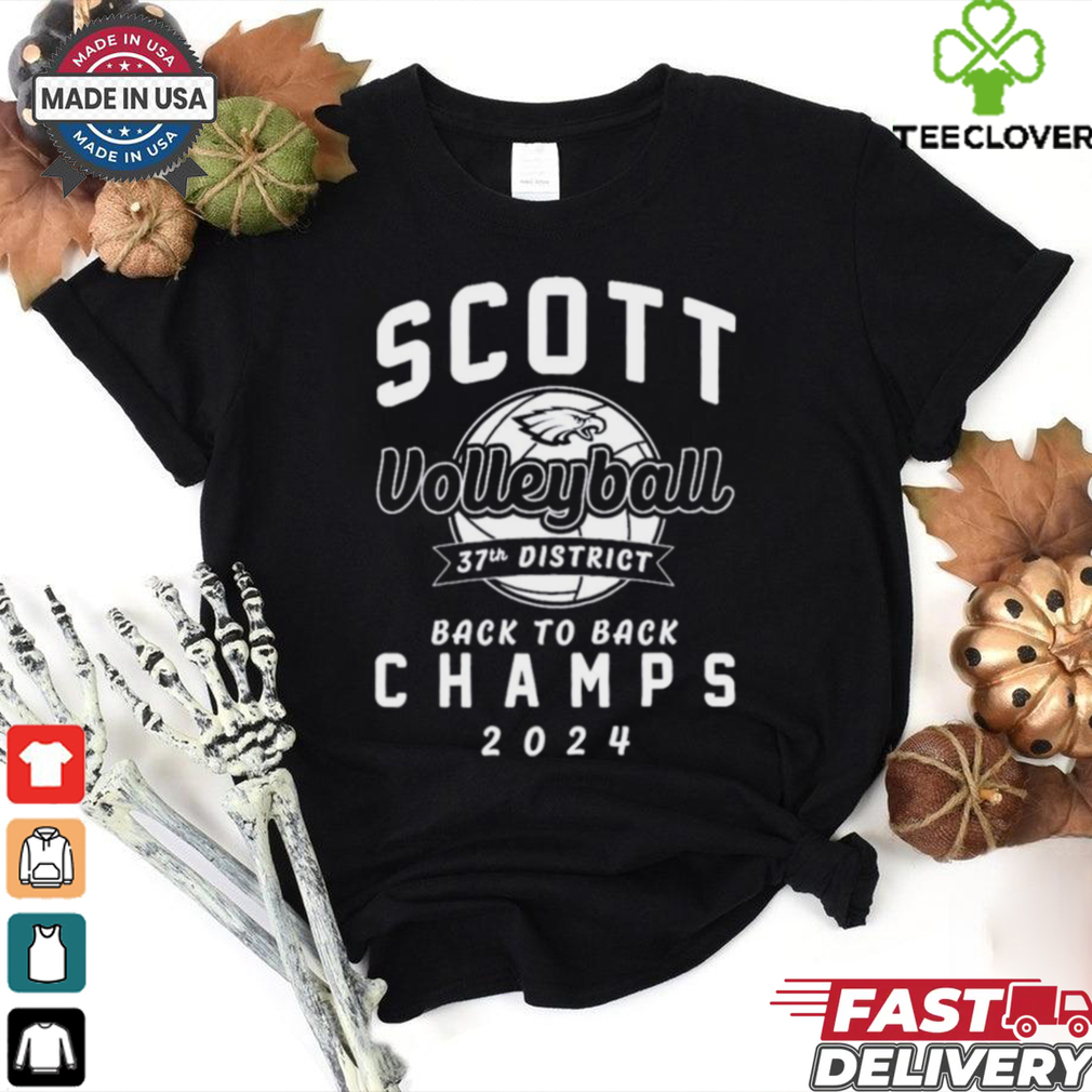 Official Scott Eagles Volleyball Back to Back Champs 2024 37th District t shirt Official Scott Eagles Volleyball Back to Back Champs 2024 37th District t shirt