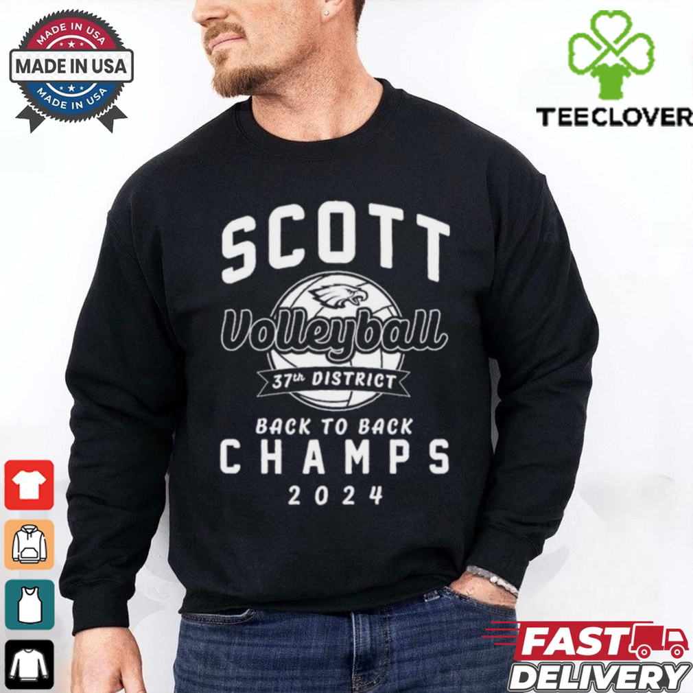 Official Scott Eagles Volleyball Back to Back Champs 2024 37th District t shirt Official Scott Eagles Volleyball Back to Back Champs 2024 37th District t shirt
