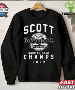 Official Scott Eagles Volleyball Back to Back Champs 2024 37th District t shirt 2 Official Scott Eagles Volleyball Back to Back Champs 2024 37th District t shirt