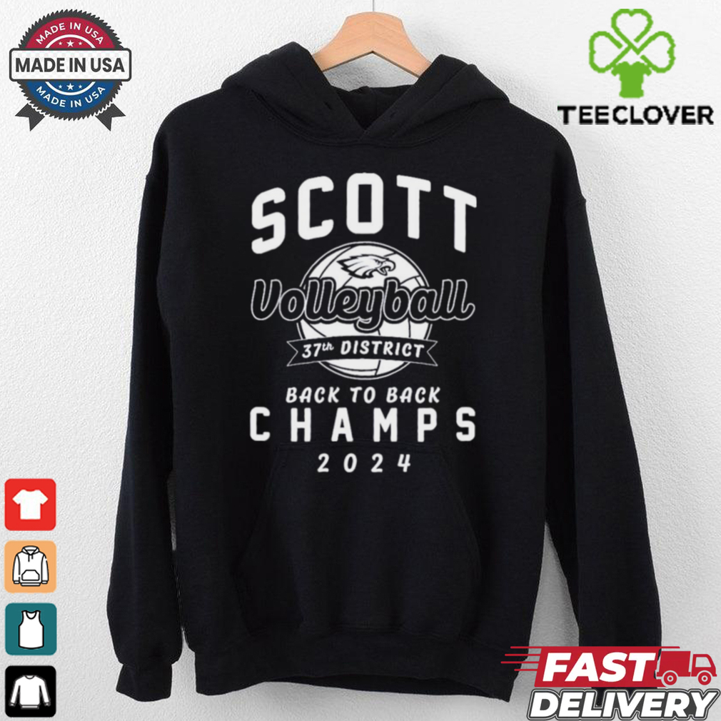 Official Scott Eagles Volleyball Back to Back Champs 2024 37th District t shirt Official Scott Eagles Volleyball Back to Back Champs 2024 37th District t shirt