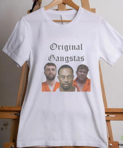 Official Scottie Scheffler, Tiger Woods, & John Daly Original Gangstas Mugshot T Shirt