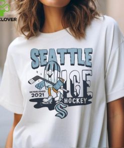 Official Seattle Kraken Mitchell & Ness Gray Popsicle T Shirt