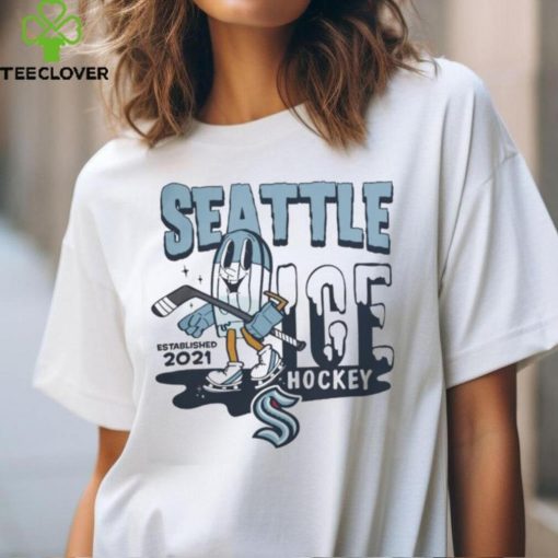 Official Seattle Kraken Mitchell & Ness Gray Popsicle T Shirt