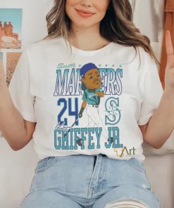 Official Seattle Mariners Ken Griffey Jr. Caricature Baseball Shirt