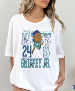 Official Seattle Mariners Ken Griffey Jr. Caricature Baseball Shirt