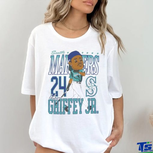 Official Seattle Mariners Ken Griffey Jr. Caricature Baseball Shirt