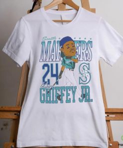 Official Seattle Mariners Ken Griffey Jr. Caricature Baseball Shirt