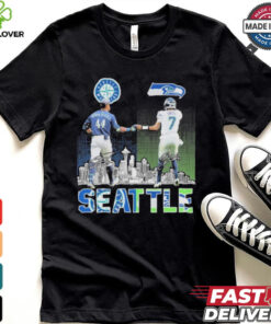 Official Seattle Mariners x Seattle Seahawks Signature Unisex T Shirt 2 Official Seattle Mariners x Seattle Seahawks Signature Unisex T Shirt