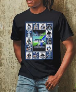 Official Seattle Seahawks Football Legendary Player Name Images Signatures T shirt