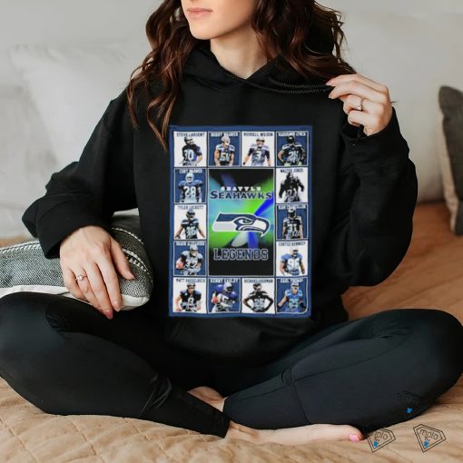 Official Seattle Seahawks Football Legendary Player Name Images Signatures T hoodie, sweater, longsleeve, shirt v-neck, t-shirt