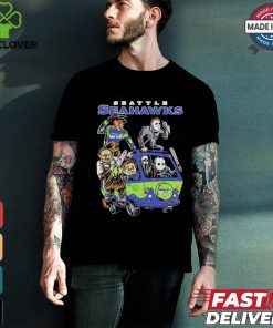 Official Seattle Seahawks NFL Horror Characters Movie Hippie Halloween Shirt