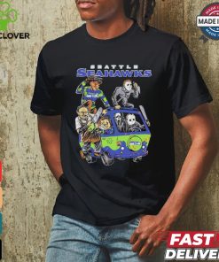 Official Seattle Seahawks NFL Horror Characters Movie Hippie Halloween Shirt