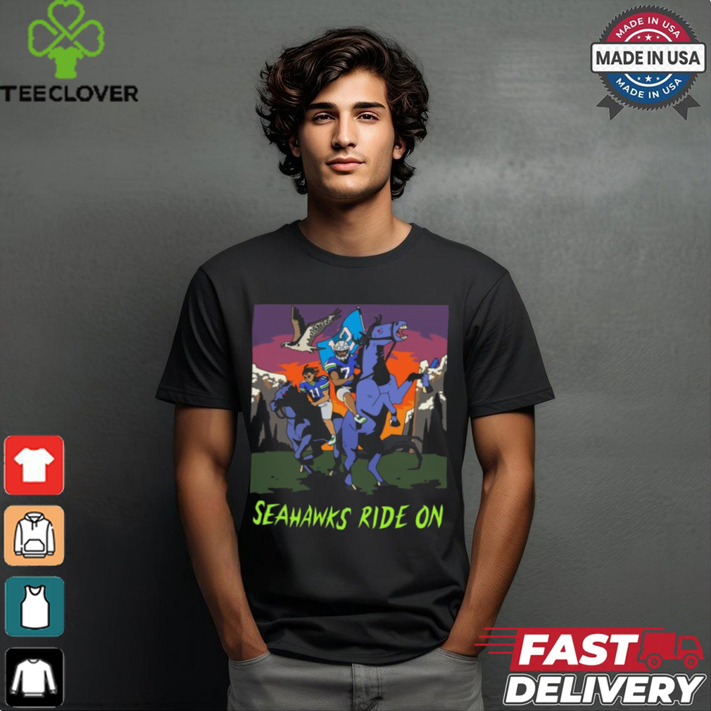 Official Seattle Seahawks Ride On painting t shirt Official Seattle Seahawks Ride On painting t shirt