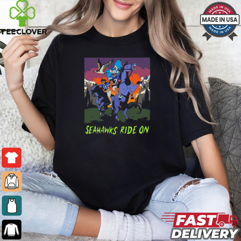 Official Seattle Seahawks Ride On painting t shirt Official Seattle Seahawks Ride On painting t shirt