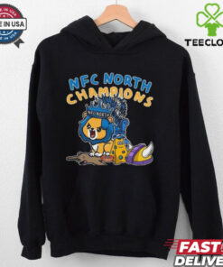 Official Seed 1 Detroit Lions The King Of NFC North Champions NFL 2024 2025 T Shirts