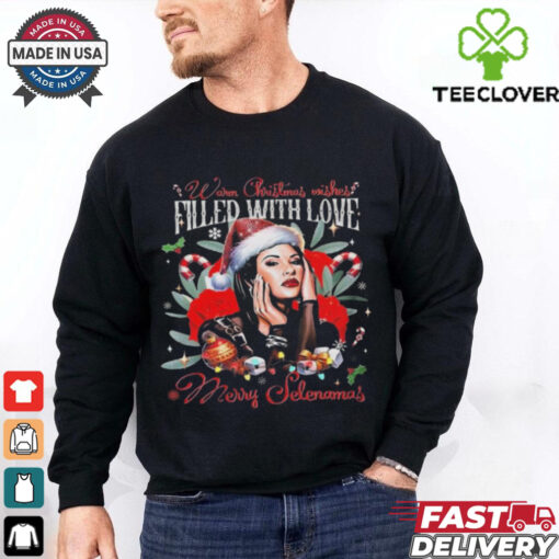 Official Selena Merry Christmas Merry Selenamas Filled With Love Shirt