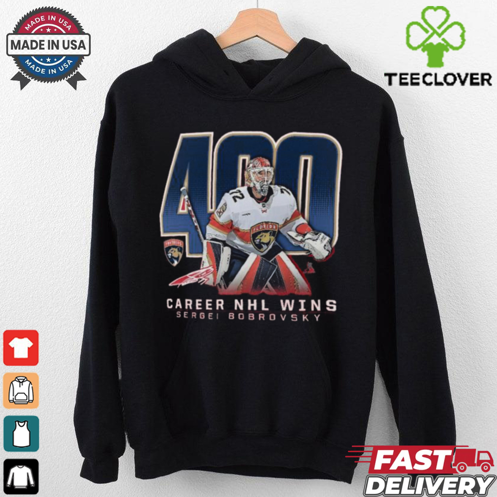 Official Sergei Bobrovsky Florida Panthers 400 Career Wins Shirt Official Sergei Bobrovsky Florida Panthers 400 Career Wins Shirt