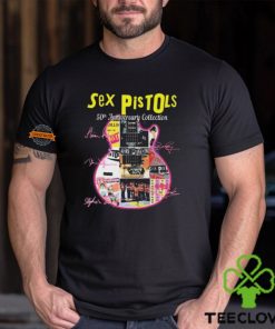 Official Sex Pistols Band 50th anniversary Collection Guitar signatures shirt