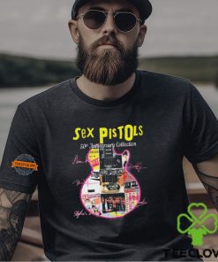 Official Sex Pistols Band 50th anniversary Collection Guitar signatures shirt