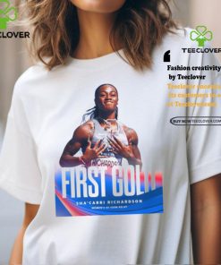 Official Sha’Carri Richardson Team USA Women’s 4x100M Relay First Gold Medal Paris Olympic 2024 Poster t shirt