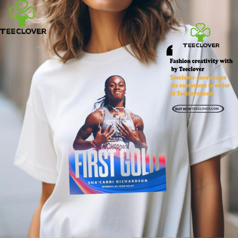 Official Sha’Carri Richardson Team USA Women’s 4x100M Relay First Gold Medal Paris Olympic 2024 Poster t shirt Official Sha’Carri Richardson Team USA Women’s 4x100M Relay First Gold Medal Paris Olympic 2024 Poster t shirt