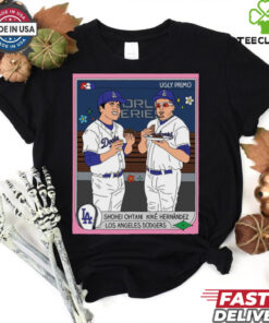 Official Shohei Ohtani And Kike Hernandez Los Angeles Dodgers Ugly Primo Art Poster t shirt