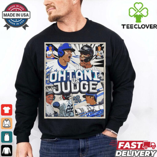 Official Shohei Ohtani Los Angeles Dodgers Vs Aaron Judge New York Yankees MLB World Series Baseball Painting Poster t shirt
