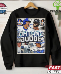 Official Shohei Ohtani Los Angeles Dodgers Vs Aaron Judge New York Yankees MLB World Series Baseball Painting Poster t shirt