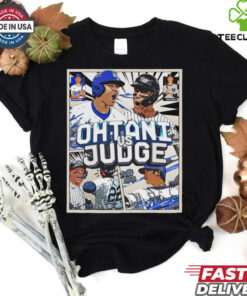 Official Shohei Ohtani Los Angeles Dodgers Vs Aaron Judge New York Yankees MLB World Series Baseball Painting Poster t shirt