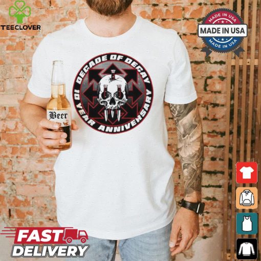 Official Skull decade of decay 10th anniversary shirt