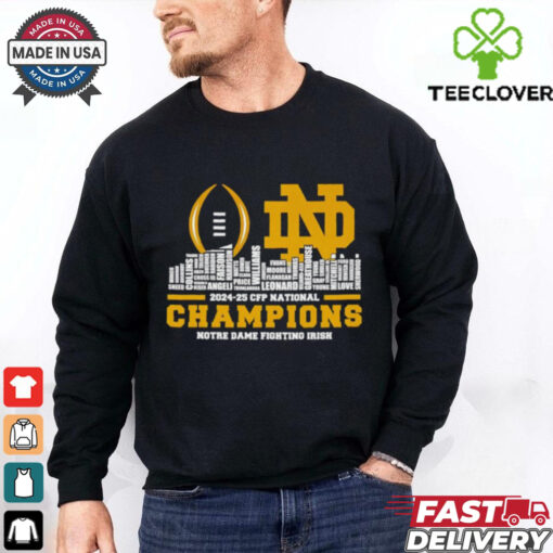 Official Skyline 2024 25 CFP National Champions Notre Dame Fighting Irish All Name Players shirt