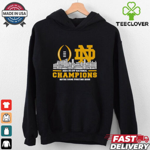 Official Skyline 2024 25 CFP National Champions Notre Dame Fighting Irish All Name Players shirt