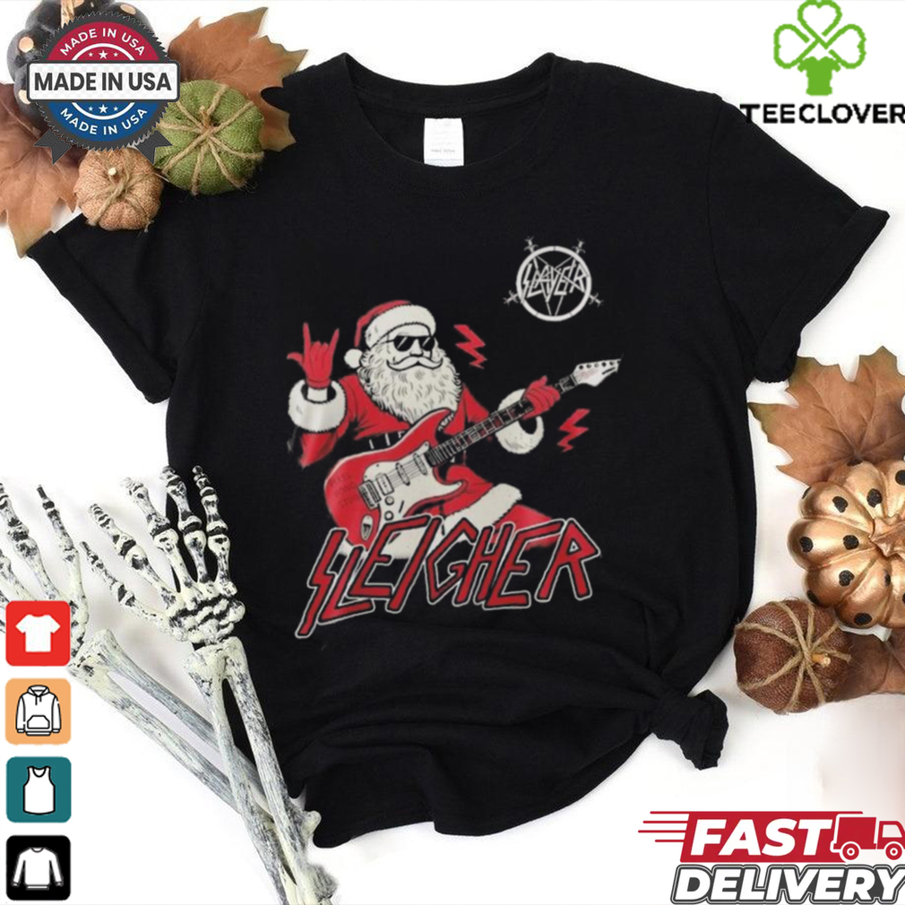 Official Sleigher Powered By Metal Music 2024 Christmas Shirt Official Sleigher Powered By Metal Music 2024 Christmas Shirt