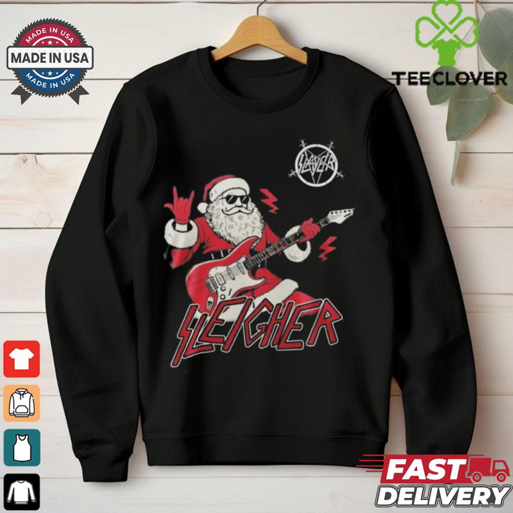 Official Sleigher Powered By Metal Music 2024 Christmas Shirt Official Sleigher Powered By Metal Music 2024 Christmas Shirt