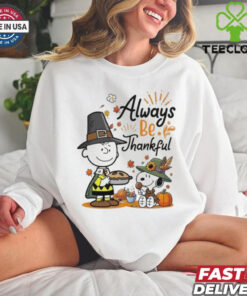 Official Snoopy Alway Be Thankful Charlie Brown Peanuts 2024 Shirt