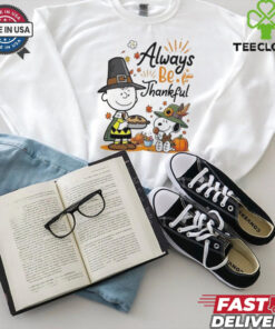 Official Snoopy Alway Be Thankful Charlie Brown Peanuts 2024 Shirt