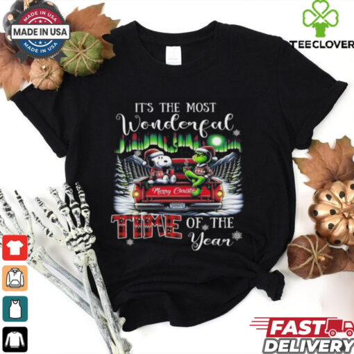 Official Snoopy And Grinch It’s The Most Wonderful Time Of The Year Christmas Shirt