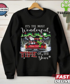 Official Snoopy And Grinch It’s The Most Wonderful Time Of The Year Christmas Shirt
