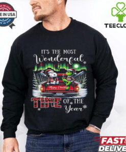 Official Snoopy And Grinch It’s The Most Wonderful Time Of The Year Christmas Shirt