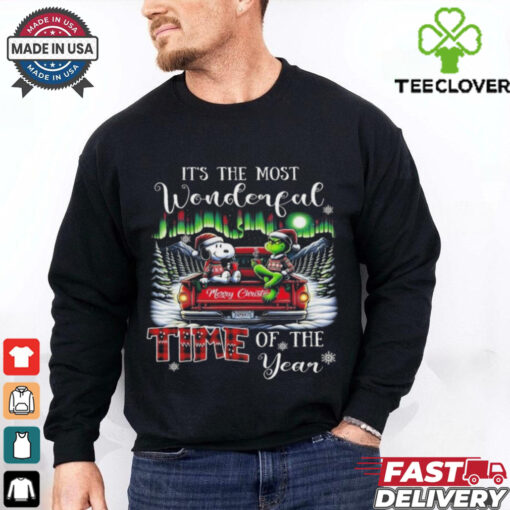 Official Snoopy And Grinch It’s The Most Wonderful Time Of The Year Christmas Shirt