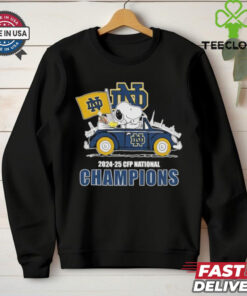 Official Snoopy And Woodstock Driving Car 2024 2025 CFP National Champions T shirts