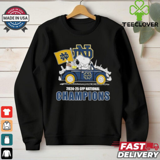 Official Snoopy And Woodstock Driving Car 2024 2025 CFP National Champions T shirts