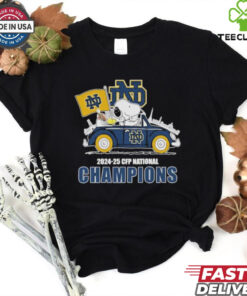 Official Snoopy And Woodstock Driving Car 2024 2025 CFP National Champions T shirts