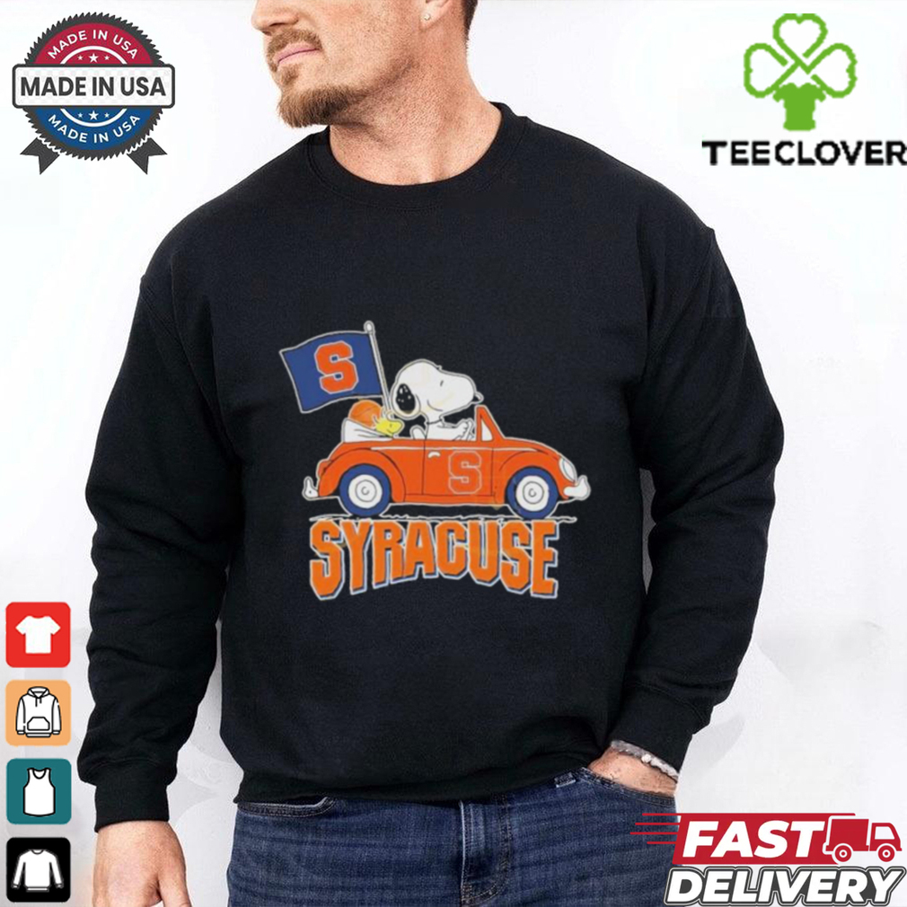 Official Snoopy And Woodstock Driving Car x Syracuse Orange Basketball shirt Official Snoopy And Woodstock Driving Car x Syracuse Orange Basketball shirt